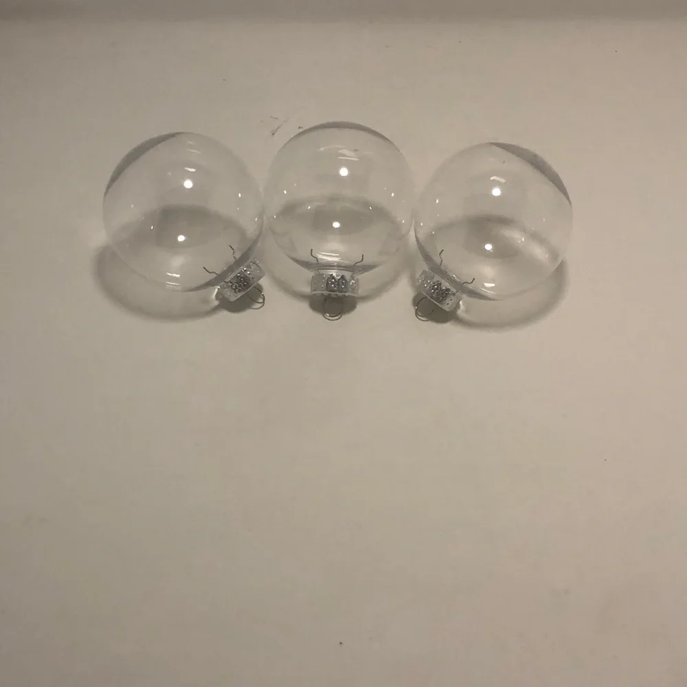 Lot of 3 Unused Plastic Ornament Crafting Bulbs